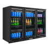 Refrigerated Back Bar Skinplate - 3 Swing Glass Doors - 328 L - Dynasteel