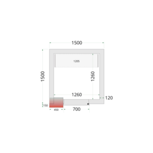 Negativkühlraum TEFCOLD 1500x1500: Optimale Konservierung frischer Produkte, einfache Installation