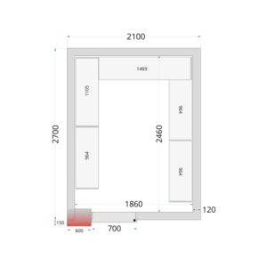 Negatieve Koelcel TEFCOLD - Afmetingen 2100x2700mm | Professionele Opslag