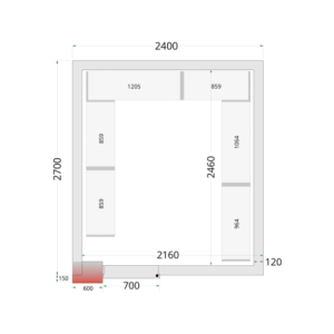 Negativkühlraum - TEFCOLD 2400x2700 mm | Effiziente und langlebige Lagerung