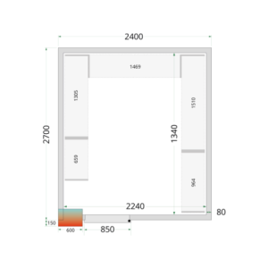 Negatieve Koelkamer TEFCOLD 2400x2700 - Geoptimaliseerde professionele gekoelde opslag