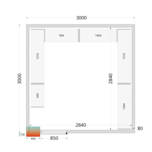 Negatieve Koelcel TEFCOLD - 3000x3000mm | Optimale prestaties