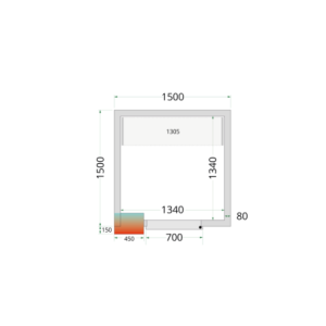 Positive Kühlzelle 1500x1500 - TEFCOLD: Einfache und effiziente professionelle Lagerung