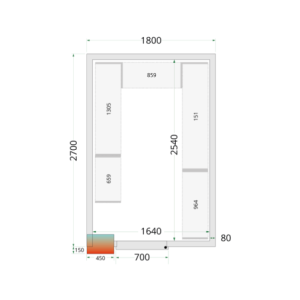 Positivkühlraum - 1800 x 2700 - TEFcold - Optimierte Lagerung und erschwingliche Kosten