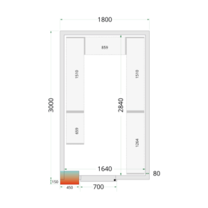 Positieve Koelcel - 1800 x 3000 TEFCOLD: Geoptimaliseerde opslag, eenvoudige en efficiënte installatie in professionele keukens