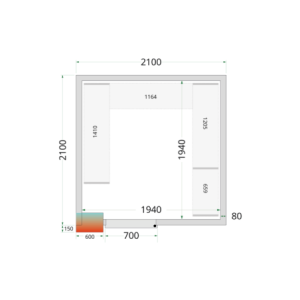 Positive Cold Room TEFCOLD - 2100x2100 | Efficient Refrigerated Storage