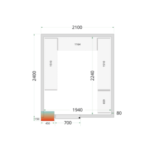 Positieve Koelcel TEFCOLD - 2100 x 2400: Optimale en economische opslag