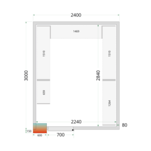 Positieve Koelkamer - 2400 x 3000 TEFCOLD | Efficiënte en betaalbare voedselopslag