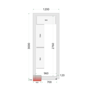 Kit Rayonnage Chambre Froide 1200 x 3000 TEFCOLD - Organisation optimale et résistance professionnelle