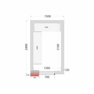 Kit Stelling Koelkamer 1500 x 2400 - Tefcold | Organisatie en optimalisatie van opslagruimte