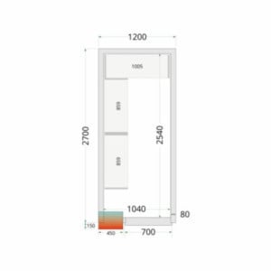 Koelcel rek kit 1200x2700 TEFCOLD: optimaliseer de koelopslagruimte