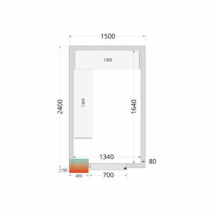 Kit Regal für Kühlraum 1500 x 2400 TEFCOLD - Platzoptimierung und Organisation für Küchenprofis