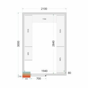 Cold Room Shelving Kit 2100x3000 Tefcold - Optimization of storage space and even air circulation