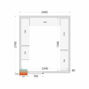 Cold Room Shelving Kit 2400x2700 TEFCOLD - Efficient and durable storage in cold room