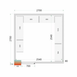 Kühlraumregal-Kit 2700x2700 TEFCOLD - Maximale Organisation und optimale Konservierung