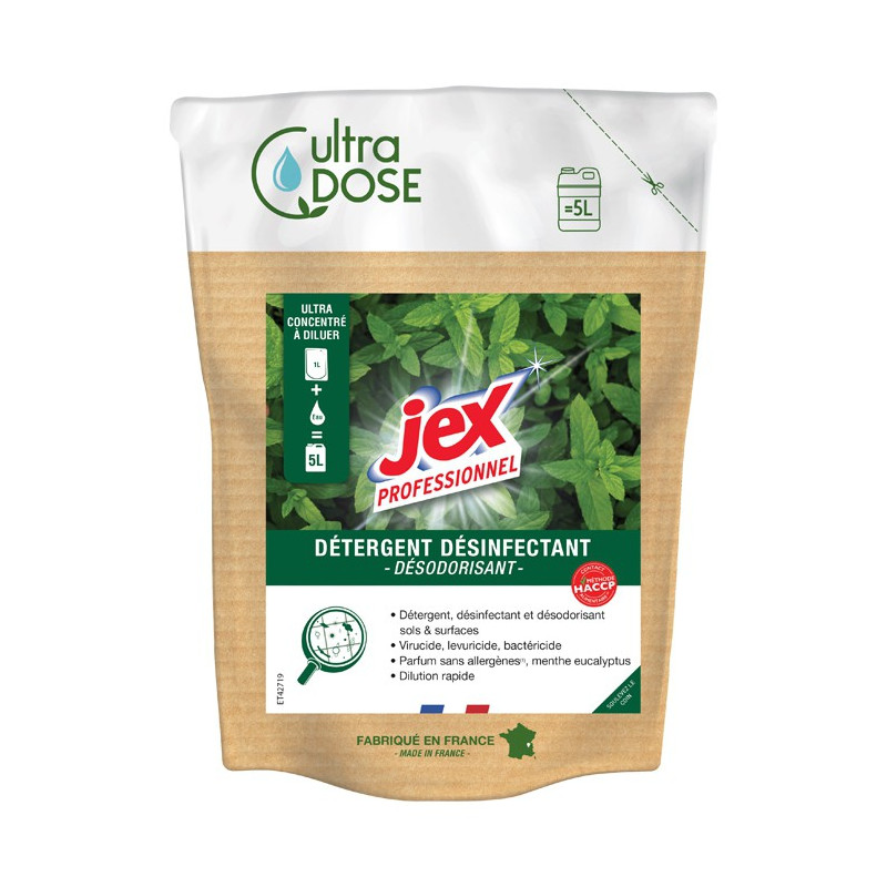 Reinigings- en desinfectiemiddel Ultra Dose 5 L - Munt Eucalyptus | Jex Professioneel