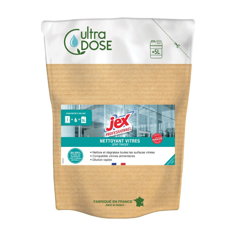 Nettoyant Vitres Ultra Dose 5 L de Jex - Écologique et Performant