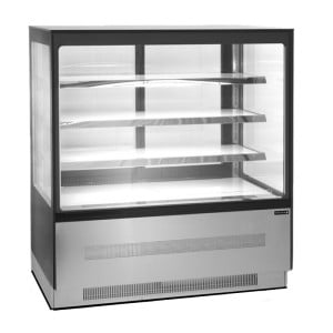 Koelvitrine Toonbank 2 Deuren Zwart - 210 L | TEFCOLD LPD903F/BLACK