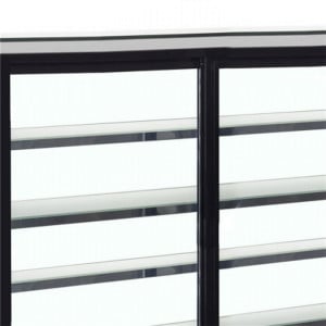 Koelvitrine Toonbank 2 Glazen Deuren Zwart - TEFCOLD LPD1500F/BLACK