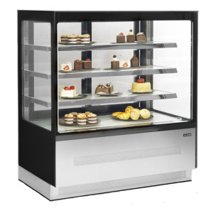 Koelvitrine Toonbank 2 Glazen Deuren Zwart - TEFCOLD LPD1203F/BLACK | Fourniresto