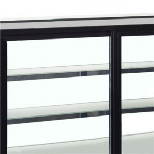 Refrigerated Display Counter 2 Glass Doors Black - TEFCOLD, functional designRefrigerated counter: sliding glass doors