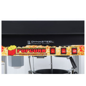 Professionele Popcornmachine - Zwart Dynasteel: Krachtig, duurzaam en perfect ontwerp.