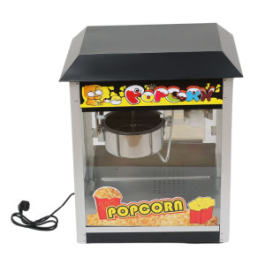 Professionele Popcornmachine - Zwart Dynasteel: Krachtig, duurzaam en perfect ontwerp.