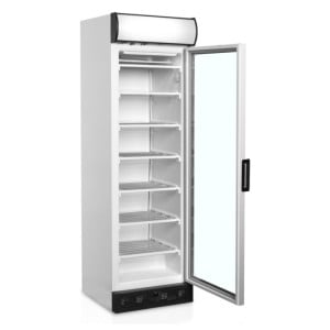 Vitrine Vriezer Glazen Deur met Luifel - 270 L TEFCOLD: Optimale presentatie van uw diepvriesproducten