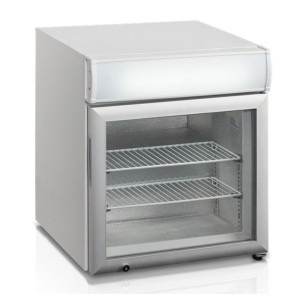 White Table Top Freezer 1 Glass Door - 48L TEFCOLD - Ideal for professionals!