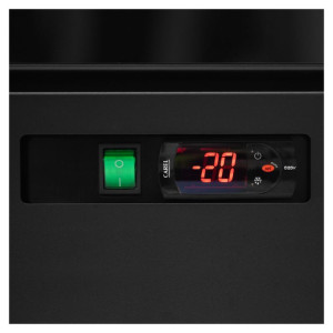 Vertical Black Freezer Showcase - 702 L | TEFCOLD | Ideal for professional catering | Energy saving, glass doors