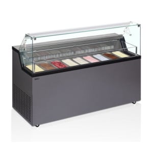 Eisvitrine mit Servicedeckel - TEFCOLD Mirabella 9, 9 x 5 L - Optimale Kapazität für Ihr Eis