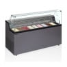 Ice Cream Display with Service Lid - TEFCOLD Mirabella 9, 9 x 5 L - Optimal capacity for your ice creams