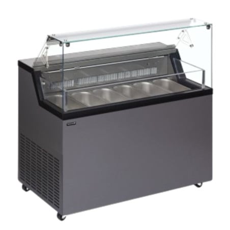 Vitrine voor ijs met bedieningsdeksel - TEFCOLD MIRABELLA 6x5L