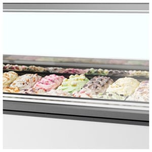 Geventileerde ijsvitrine met rechte voorkant - 20 x 5 L | TEFCOLD MILLENNIUM ST20