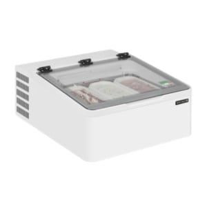 Vitrine Comptoir à Glace - 3 x 5 L von TEFCOLD: Optimale Präsentation und einfache Zugänglichkeit Vitrine Comptoir à Glace - 3 x