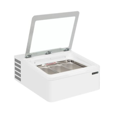 Vitrine Comptoir à Glace - 3 x 5 L von TEFCOLD: Optimale Präsentation und einfache Zugänglichkeit Vitrine Comptoir à Glace - 3 x