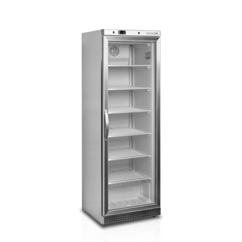 Edelstahl-Glas-Kühlschrank - 340L - TEFCOLD