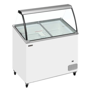 Chest Freezer with Curved Glass - 230 L, TEFCOLD | Professional features and attractive design