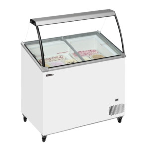 Chest Freezer with Curved Glass - 230 L, TEFCOLD | Professional features and attractive design