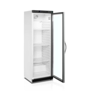 Glasgekühlter Schrank TEFCOLD - Weiß - 350 L: Optimale Lagerung für Lebensmittel und Produktübersicht.