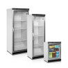 TEFCOLD Glass Door Refrigerated Cabinet - White - 350 L: Optimal storage for goods and product visibility.