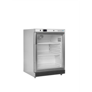 TEFCOLD UR200SG Stainless Steel Glass Door Positive Refrigerated Cabinet 119L