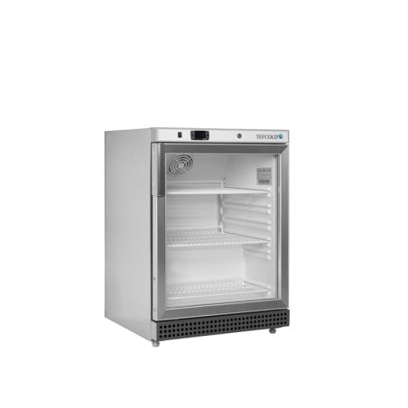 Positive Edelstahl-Glas-Kühlschrank 119L TEFCOLD UR200SG