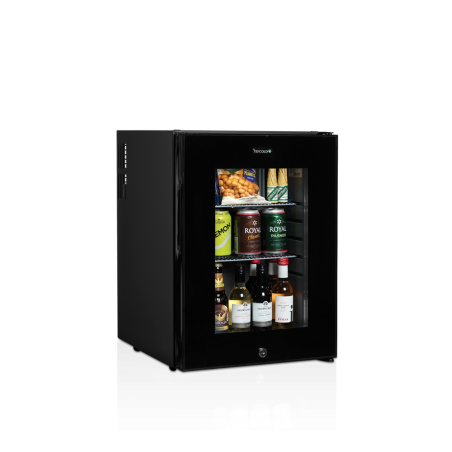 Mini-Kühlschrank Bar Glastür Schwarz 35 L TEFCOLD TM44G Effizient & Elegant