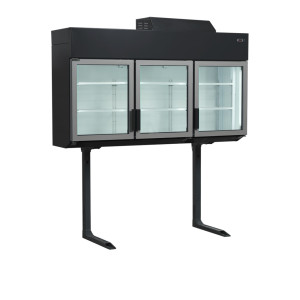 Black Cabinet Freezer 3 Doors 545 L TEFCOLD MTF185B - Tangential Ventilated Cooling