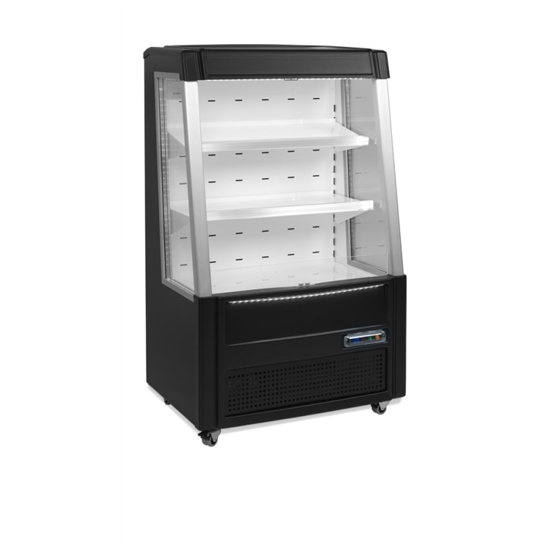 Zwarte Open Koelvitrine Laag 242 L TEFCOLD - Elegantie en functionaliteit