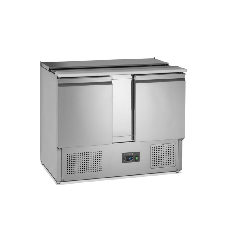 Saladette Kühlschrank GN 1/1 Edelstahl - 2 Türen 240L Tefcold SA1045