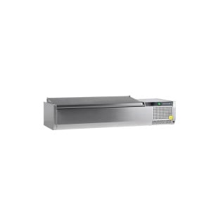 Saladette zum Aufstellen Edelstahl-Deckel - Statisch - 5 GN 1/4 - TEFCOLD