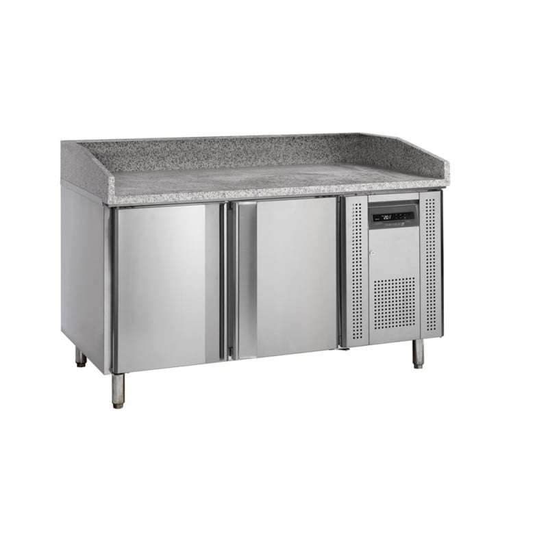 Tafel voor Pizza Inox TEFCOLD - 400x600mm - 2 Deuren - Hoge Kwaliteit