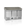 Edelstahl-Pizzatisch GN 1/1 - 3 Volltüren TEFCOLD PT1365 | Kühlung 400L, automatische Abtauung | Fourniresto